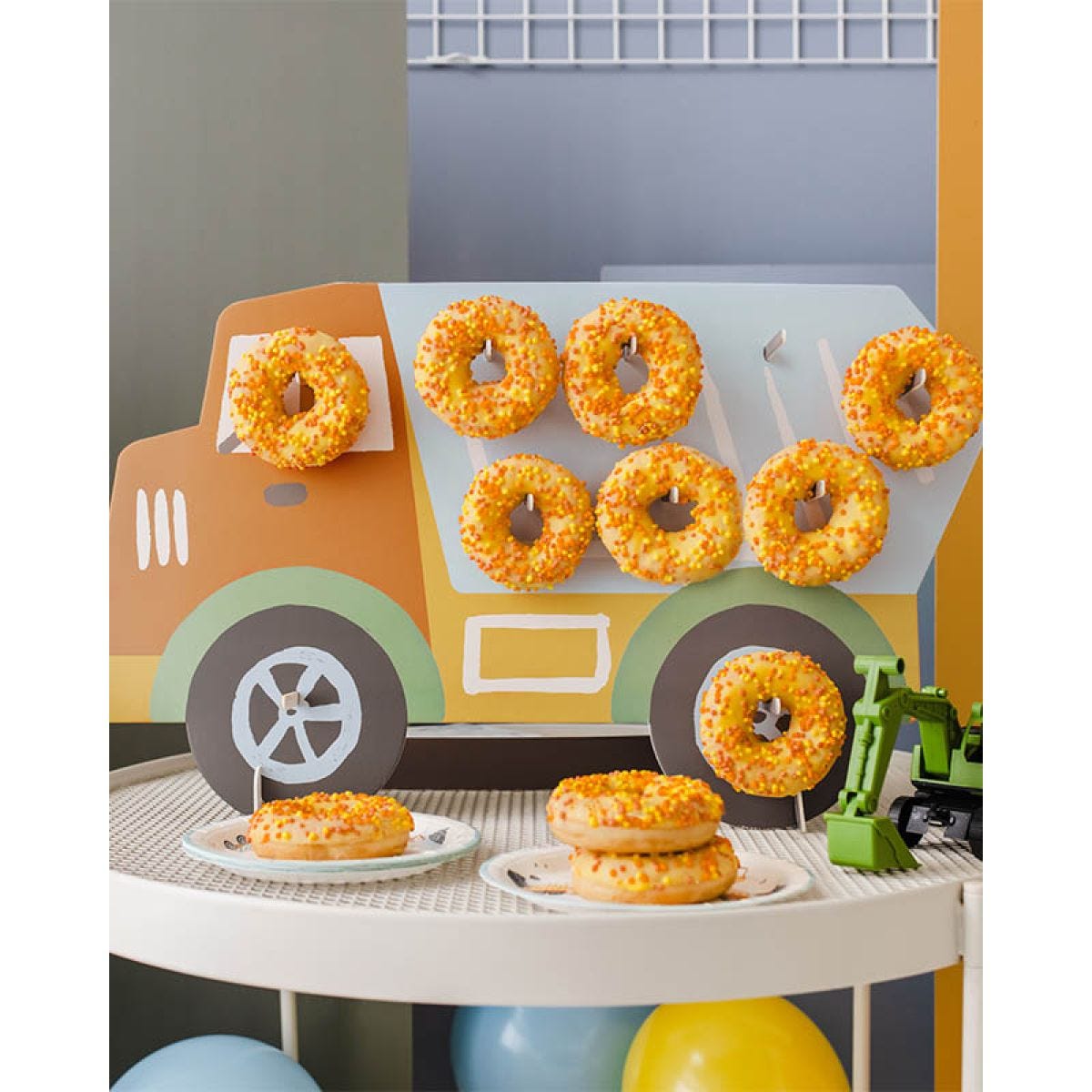 Construction Truck Donut Wall