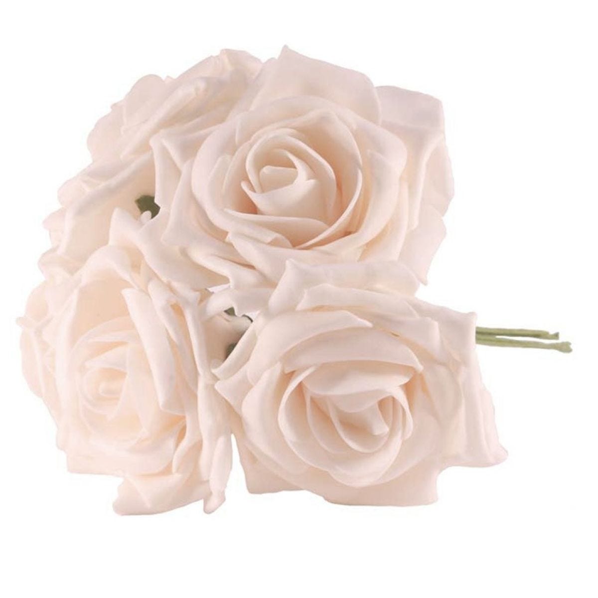 Ivory Foam Rose Bud Decorations (5pk)