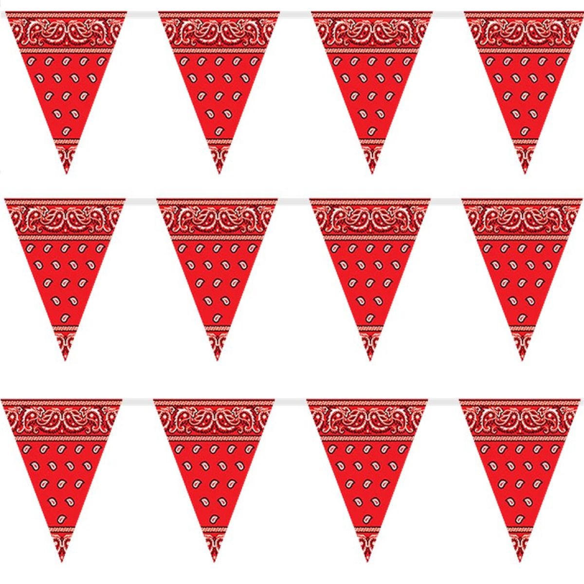 Bandana Print Plastic Bunting - 3.7m