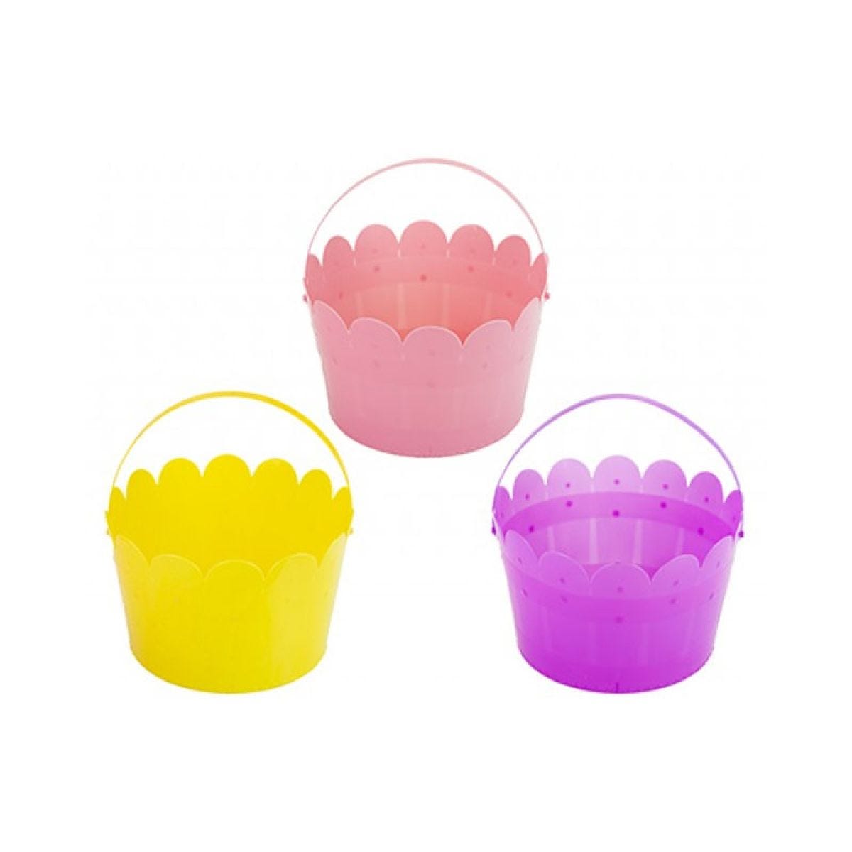 Plastic Easter Bucket - 12.5cm - Assorted