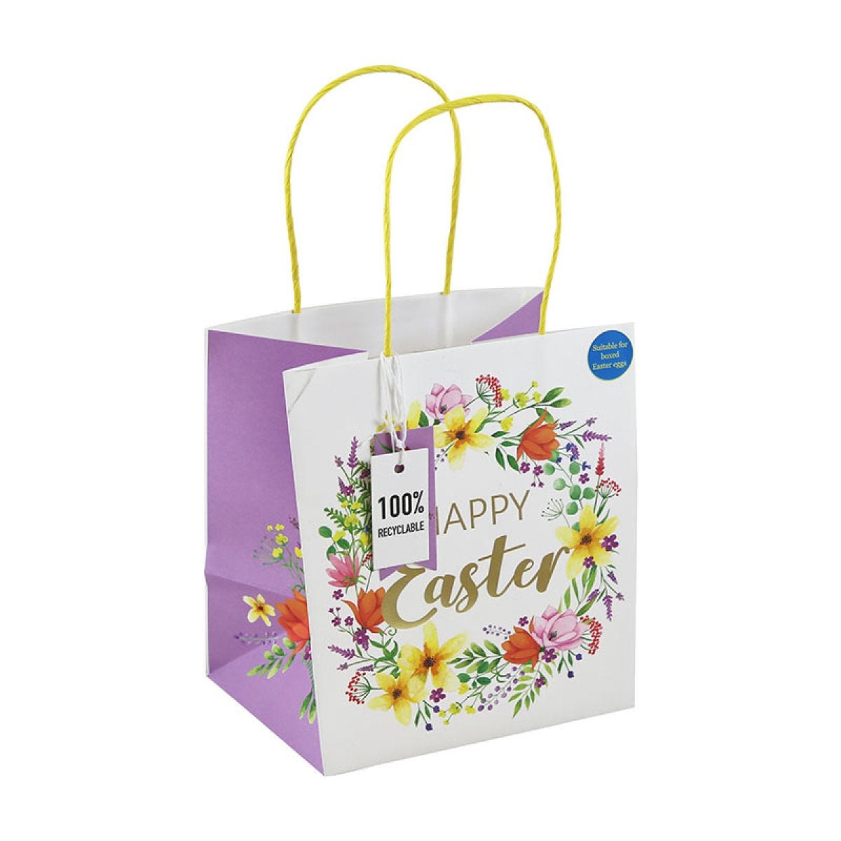 Kraft Easter Wreath Medium Gift Bag - 25.5cm x 21.5cm