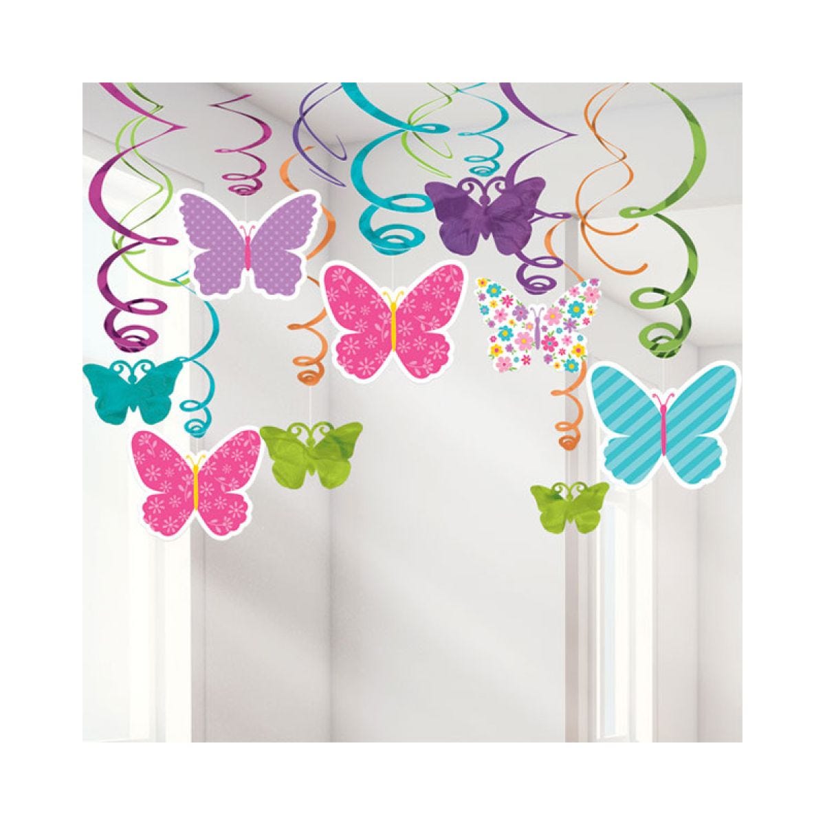 Butterfly Hanging Swirls - 60cm