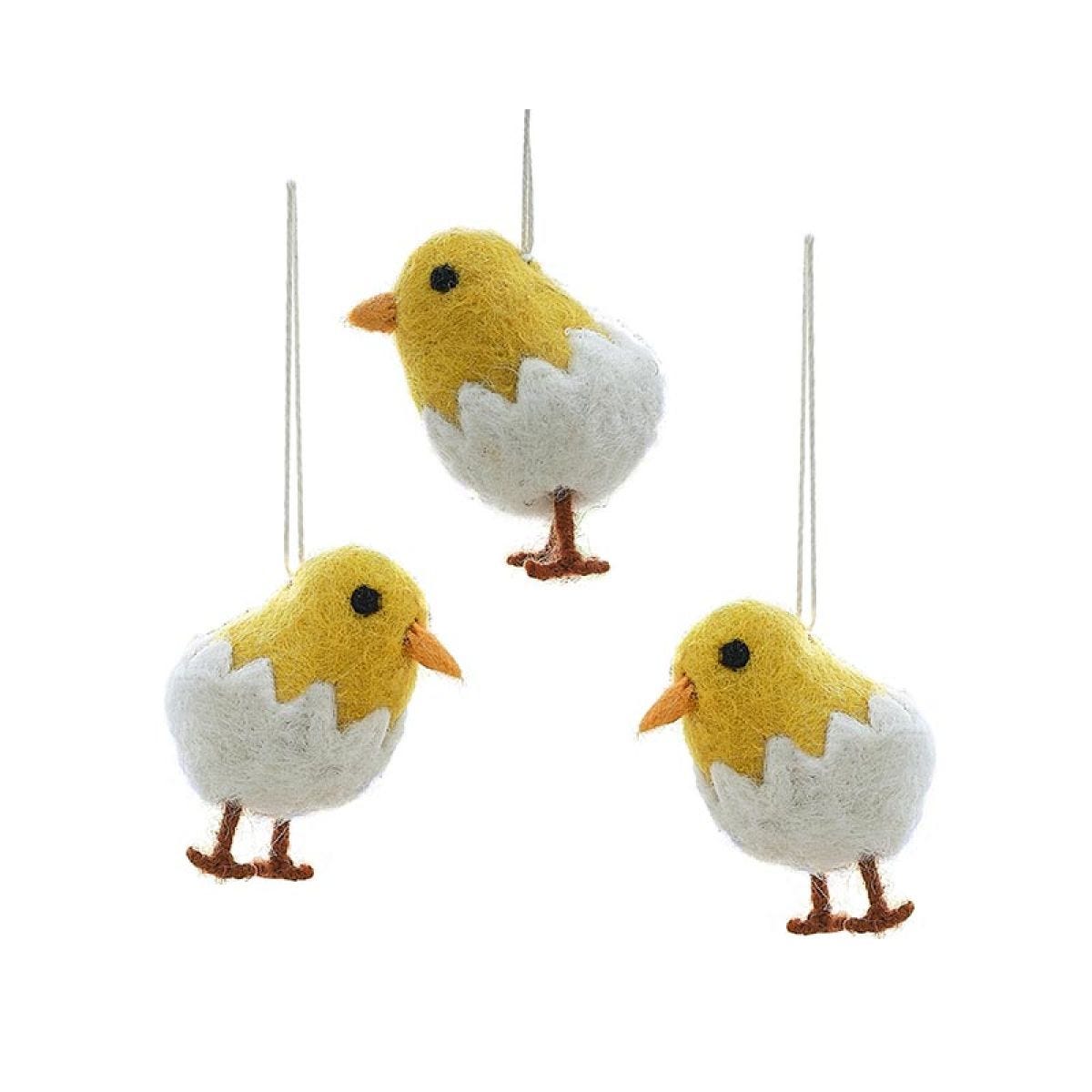 Hanging Felt Chicks (3pk)