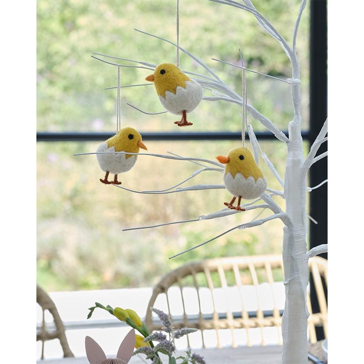 Hanging Felt Chicks (3pk)