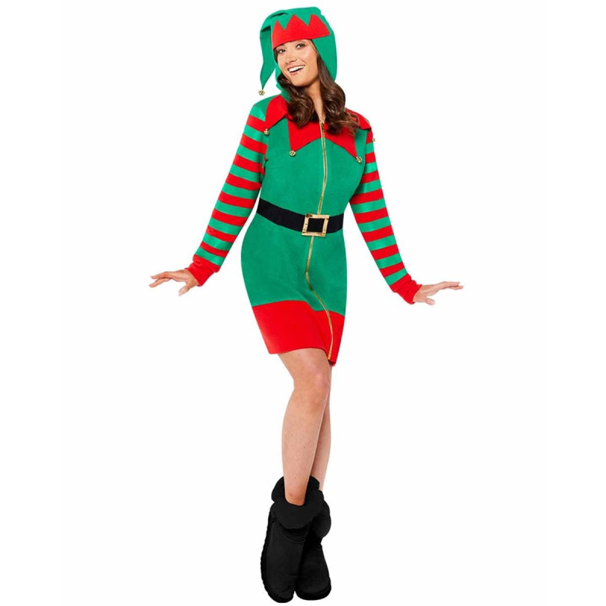 Festive Elf Women  - Adult Costume