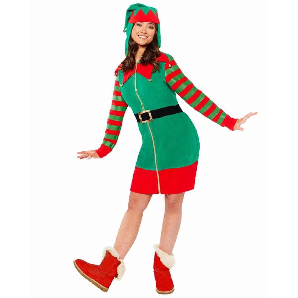 Festive Elf Women  - Adult Costume