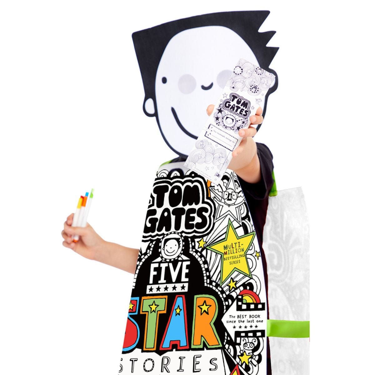 Tom Gates Colour in Tabard - Child Costume