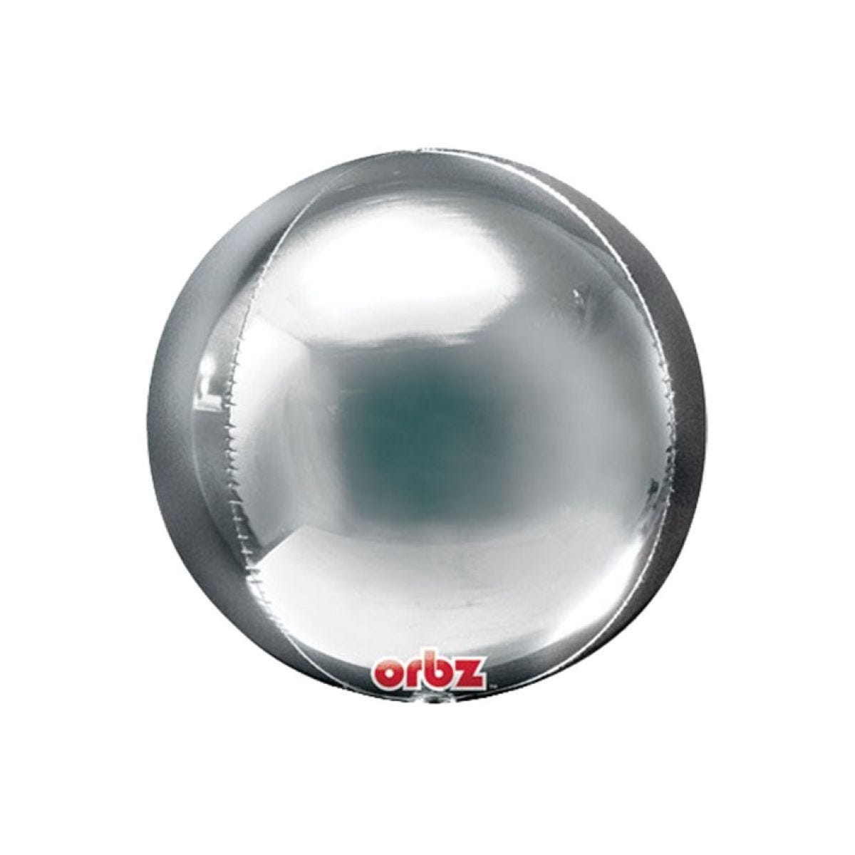 Silver Orbz Balloon - 16" Foil - Unpackaged (3pk)