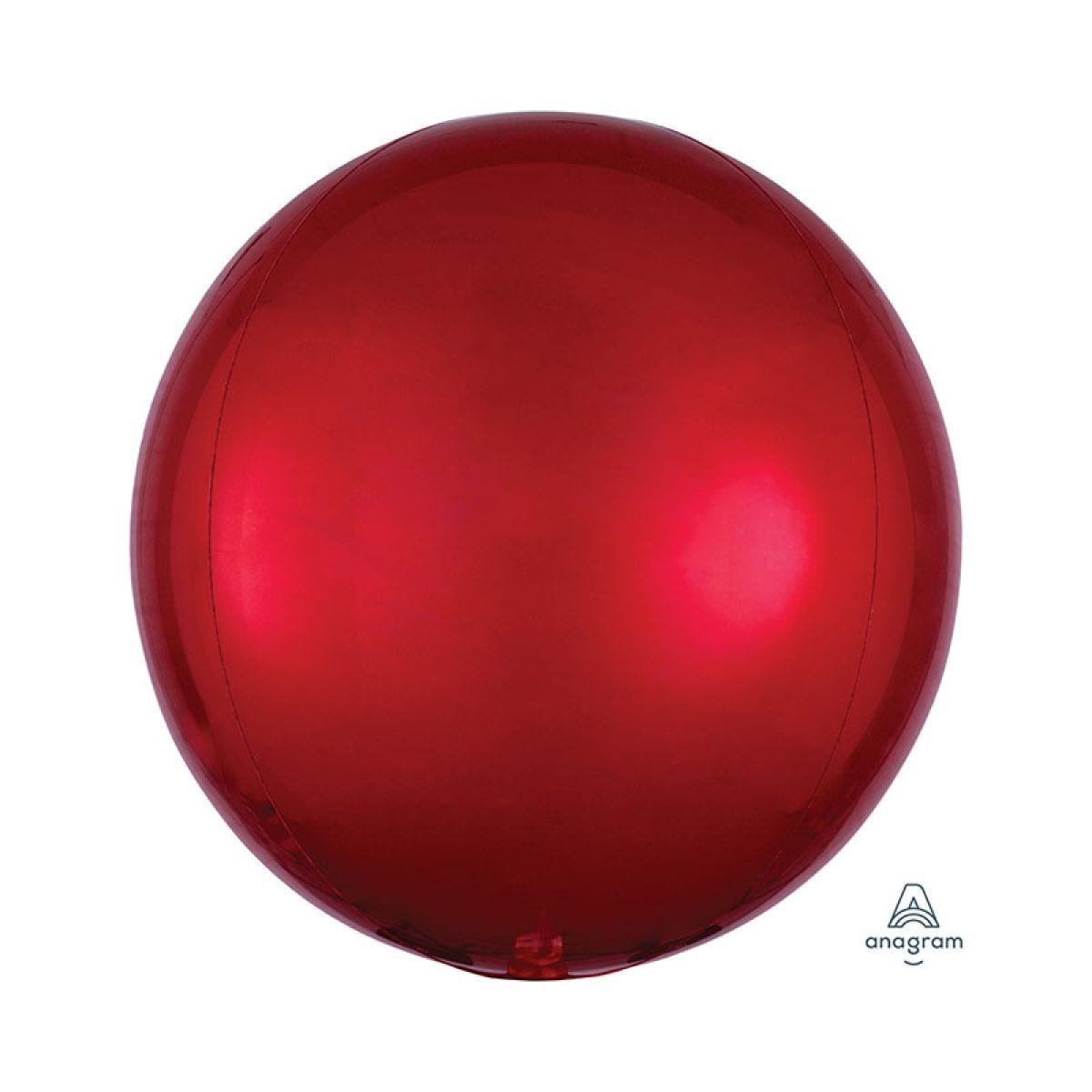 Red Orbz Balloon - 16" Foil - Unpackaged