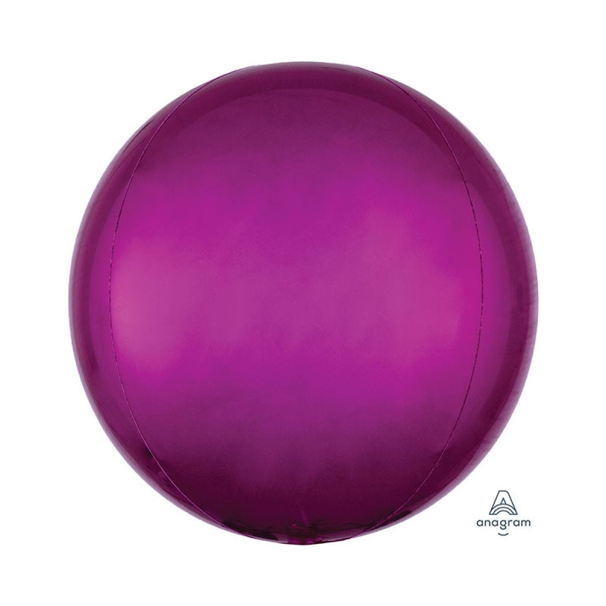 Bright Pink Orbz Balloon - 16" Foil - Unpackaged