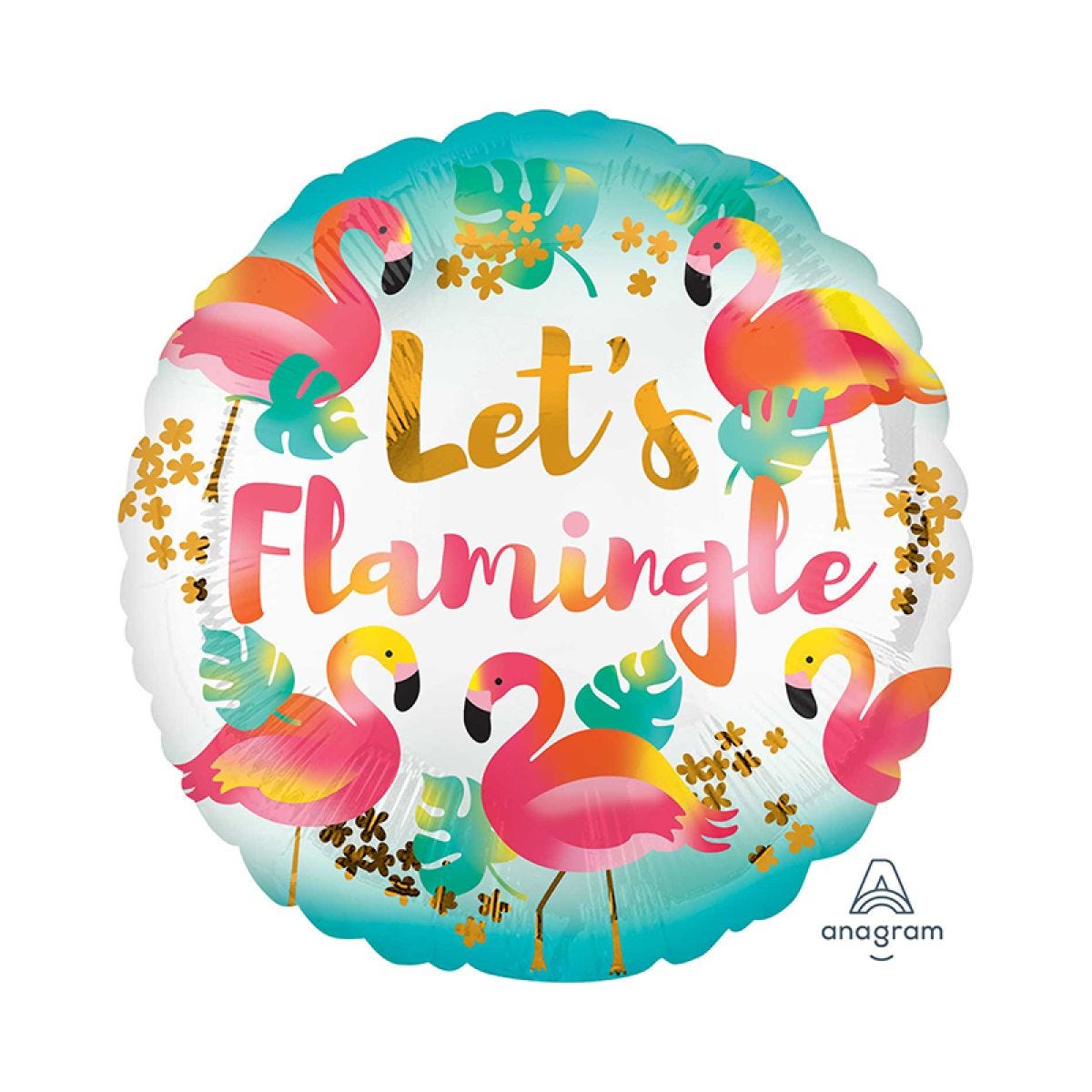 Let&apos; Flamingle Balloon - 18" Foil