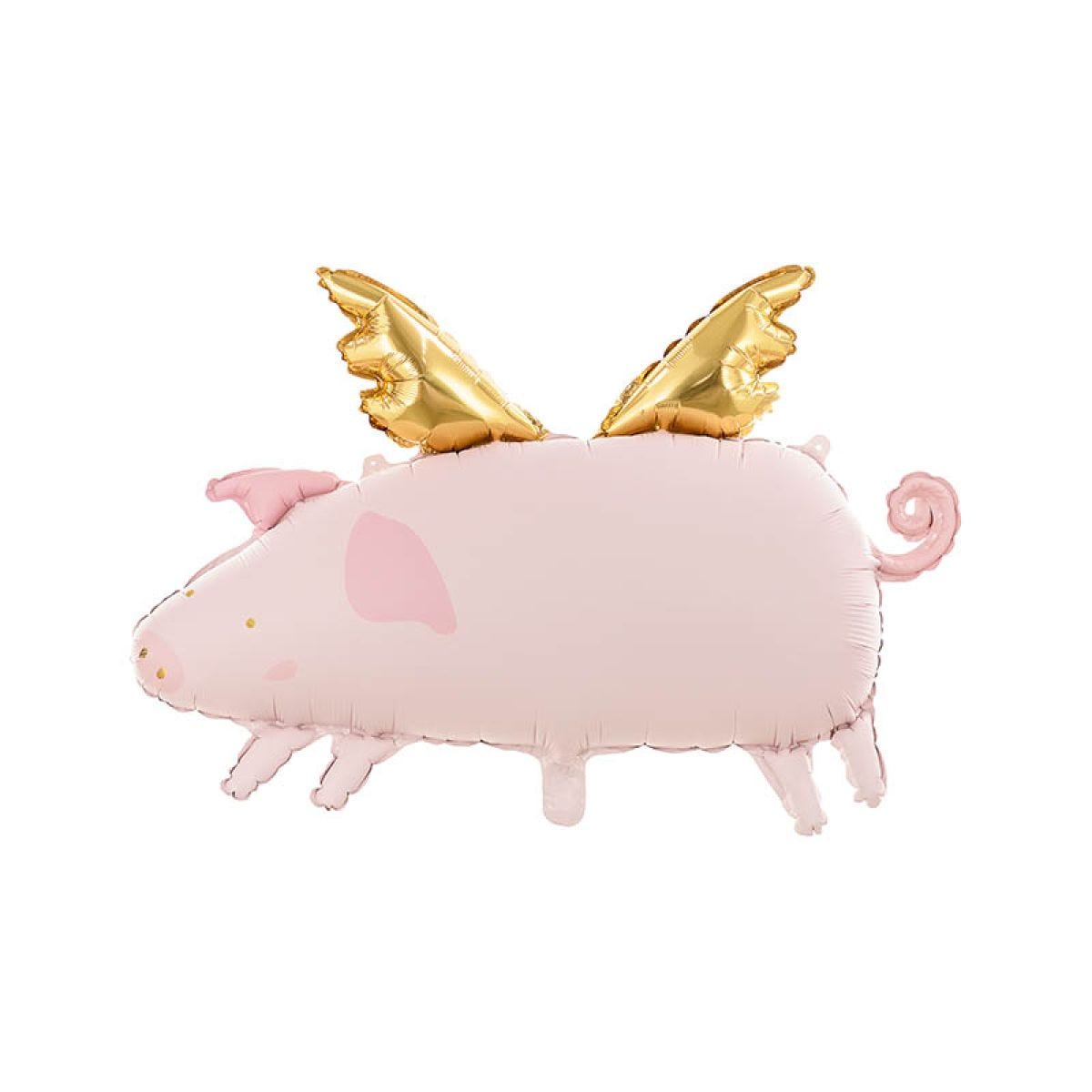 Pink Flying Pig Shape Balloon - 28" Foil
