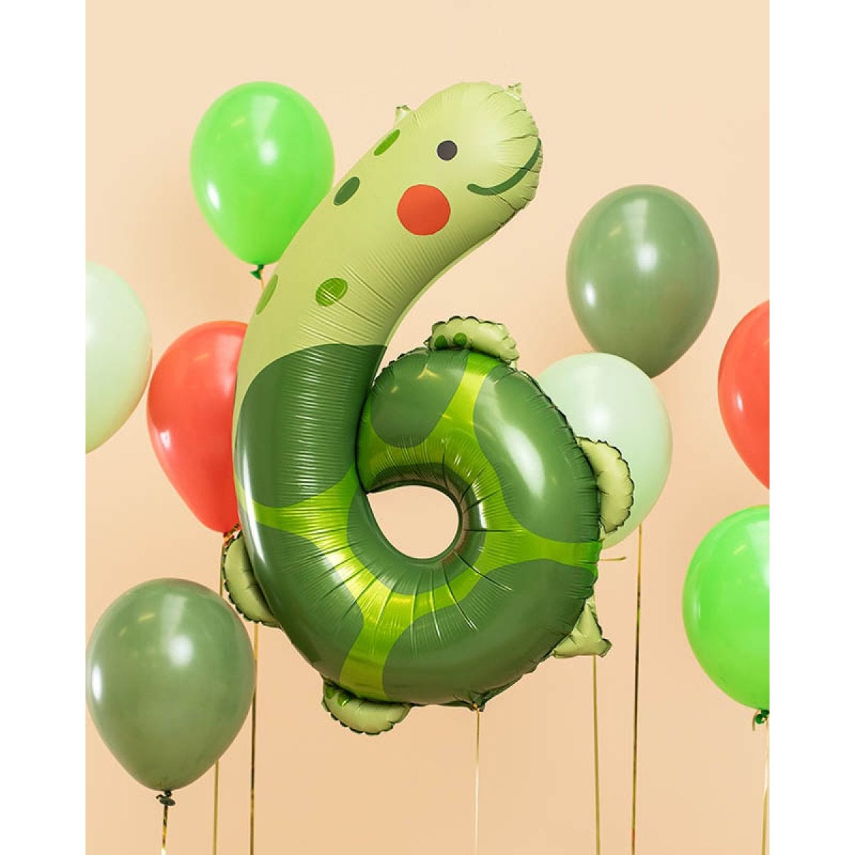 Turtle Number 6 Balloon - 34" Foil