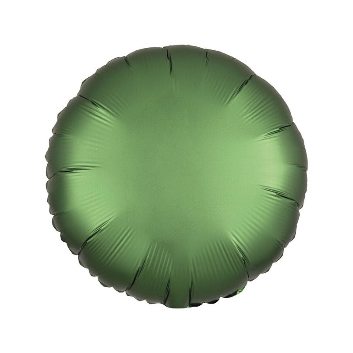 Satin Emerald Green Round Balloon - 18" Foil
