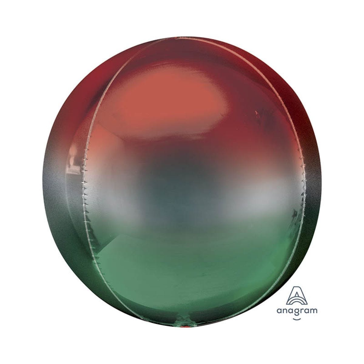 Red & Green Ombre Orbz Balloon - 15"