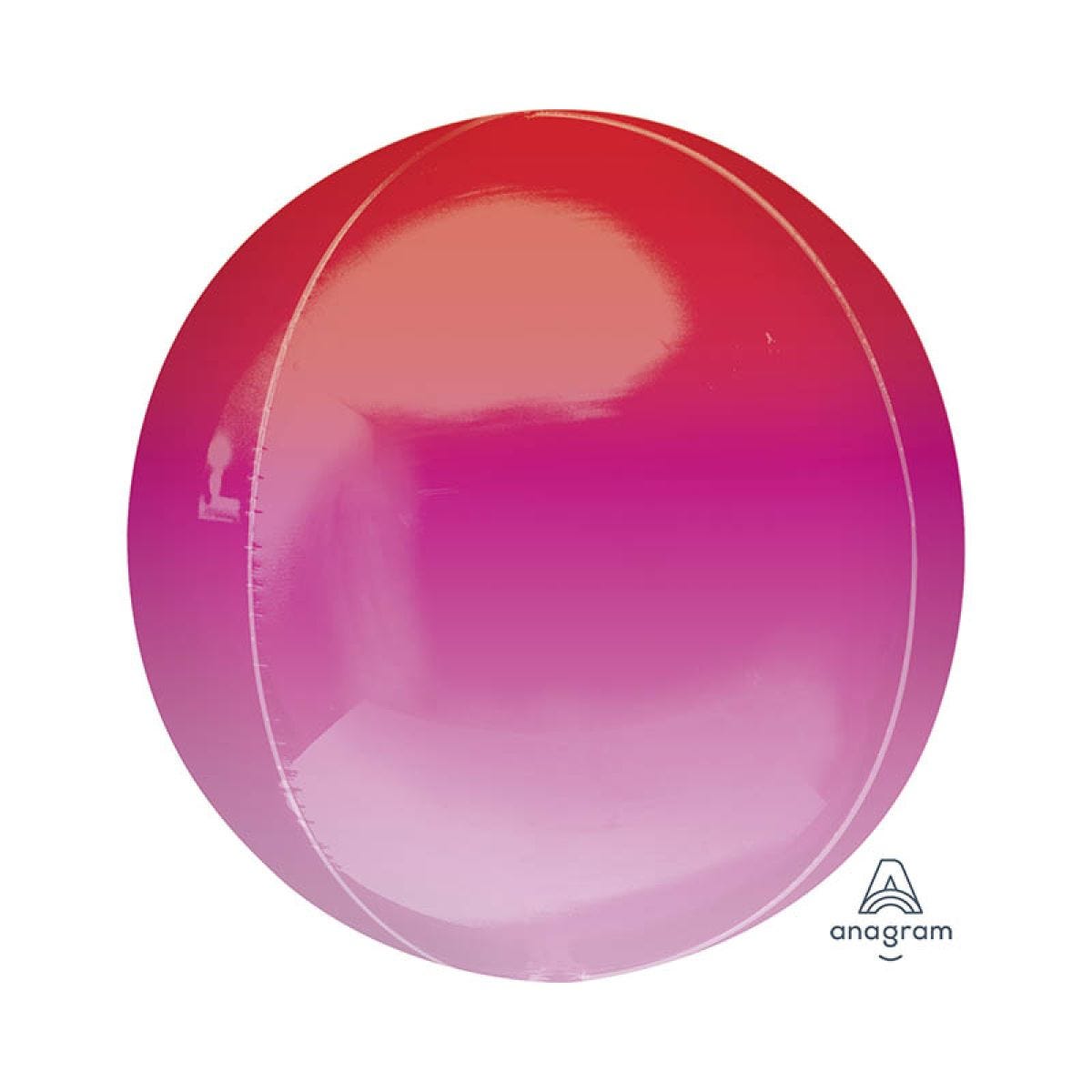 Red & Pink Ombre Orbz Balloon