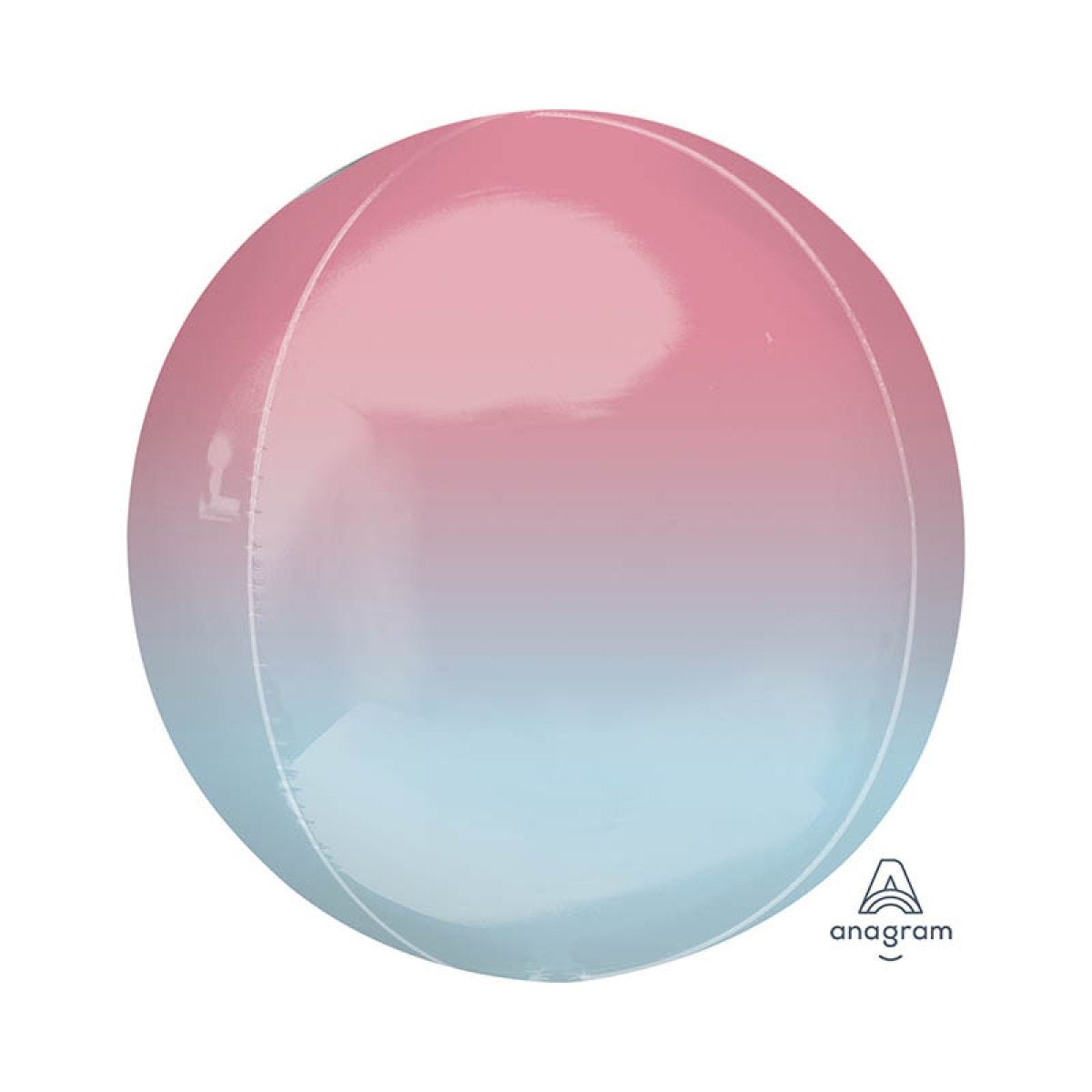 Ombre Pastel Pink & Blue Orbz Balloon - 16"