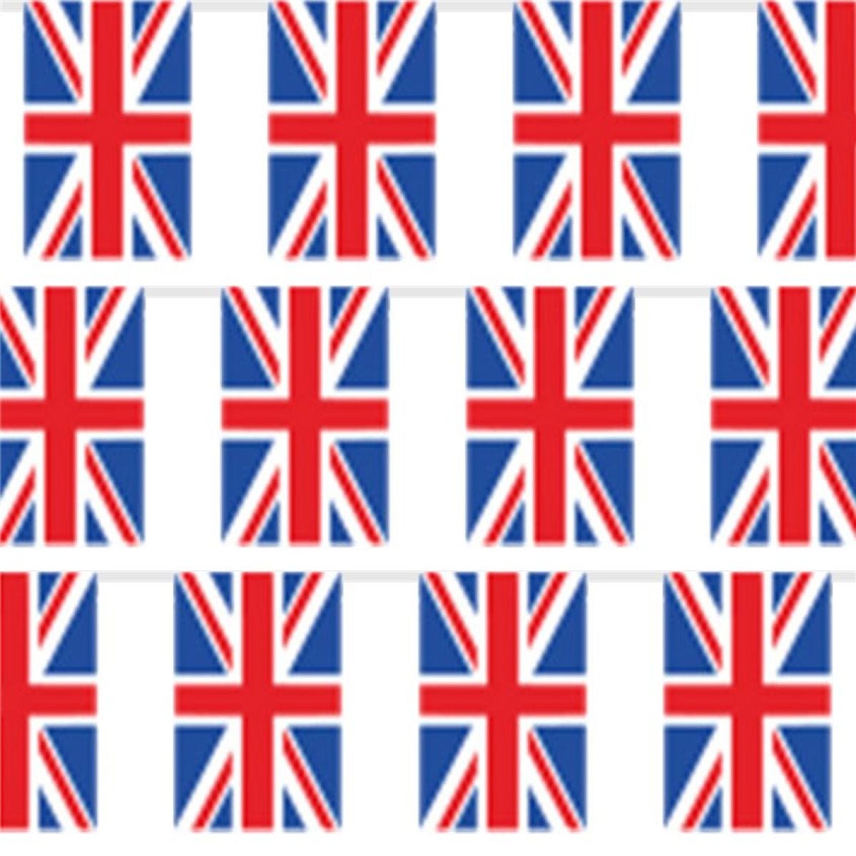 Union Jack Plastic Flag Bunting - 5m