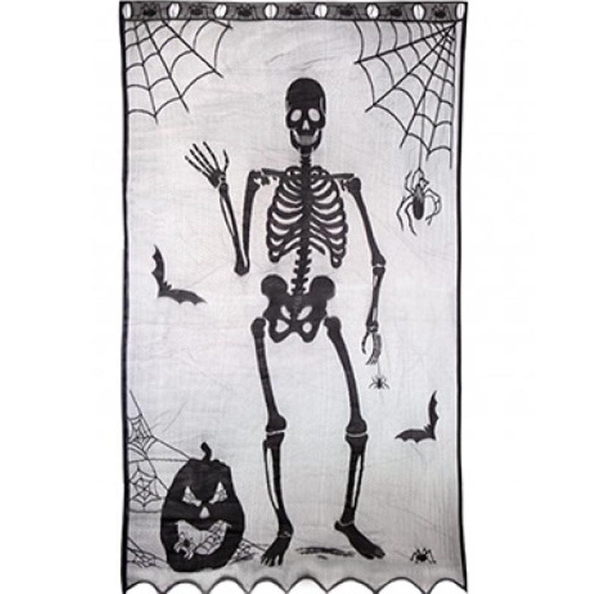 Skeleton Lace Door Curtain