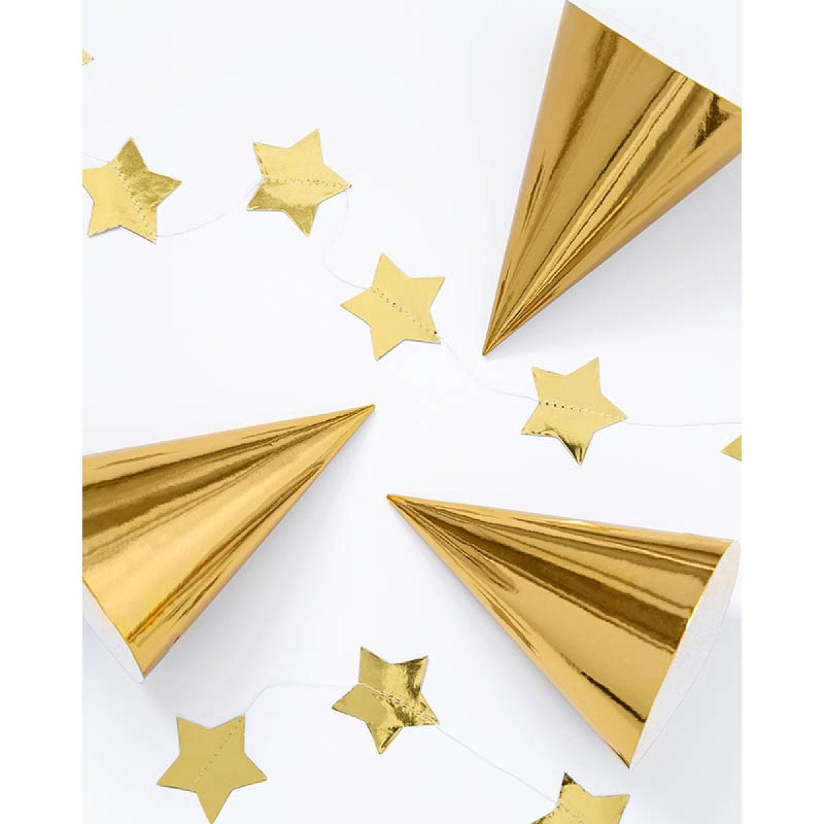 Metallic Gold Party Hats (6pk)