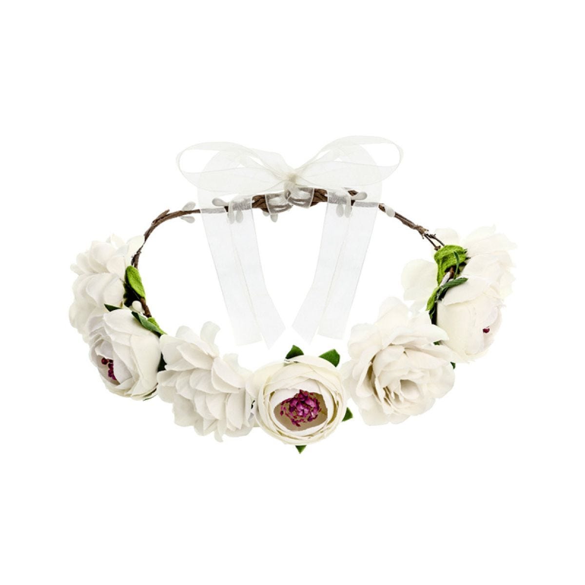 White Flower Crown - 17cm