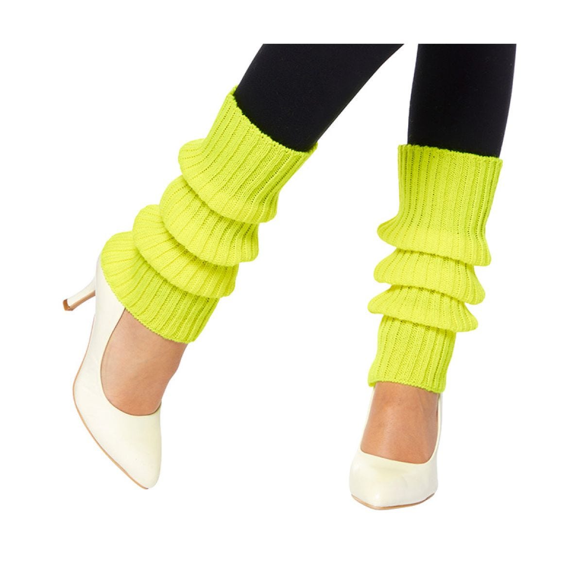 Neon Yellow Leg Warmers - Adult