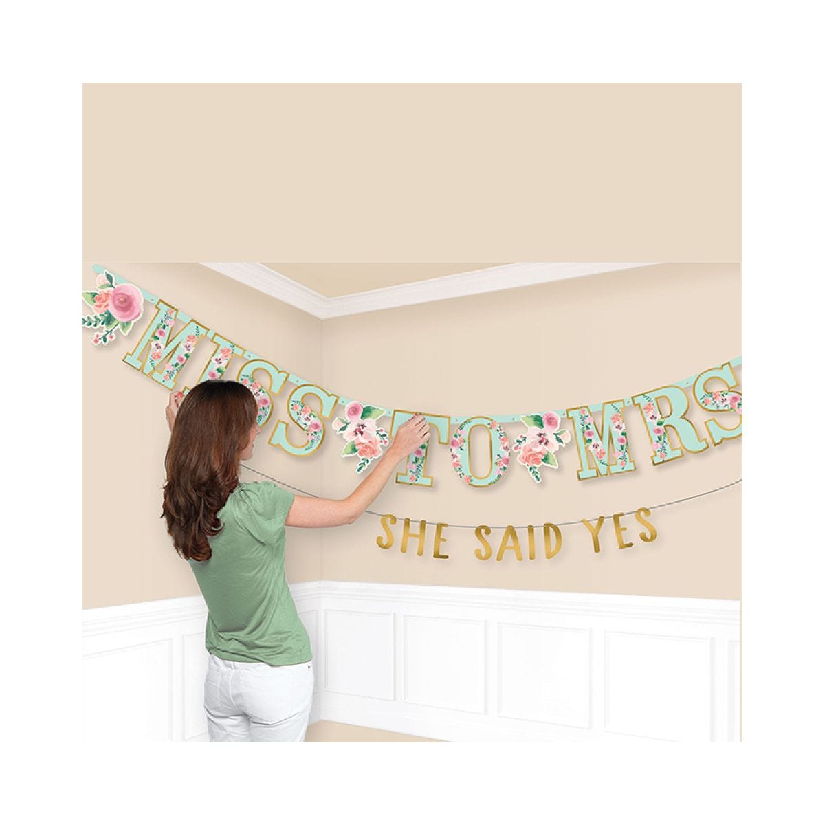 Mint To Be Jumbo Letter Banner (2pk)