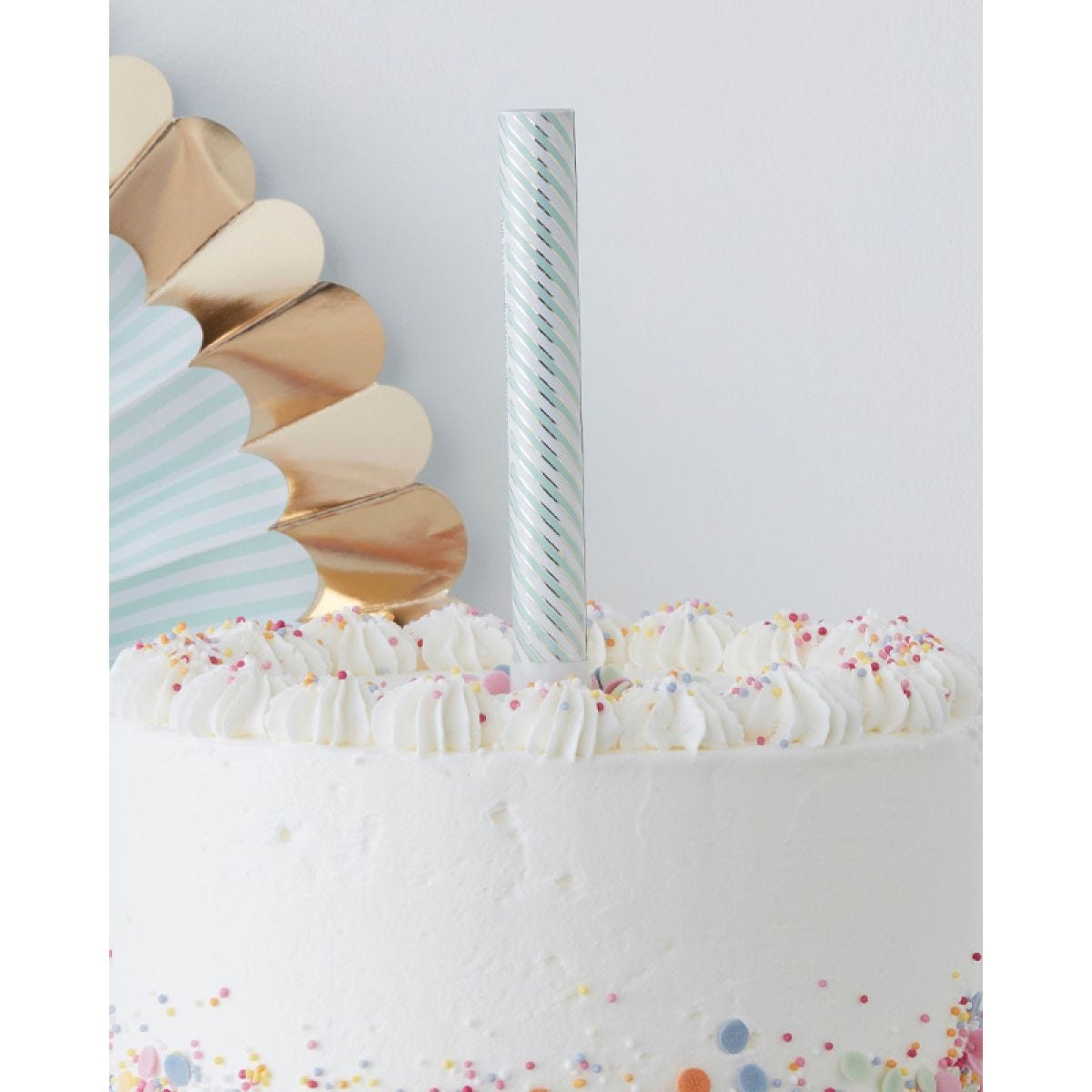 Pick & Mix Pastel Pastel & Gold Fountain Candles - 16cm