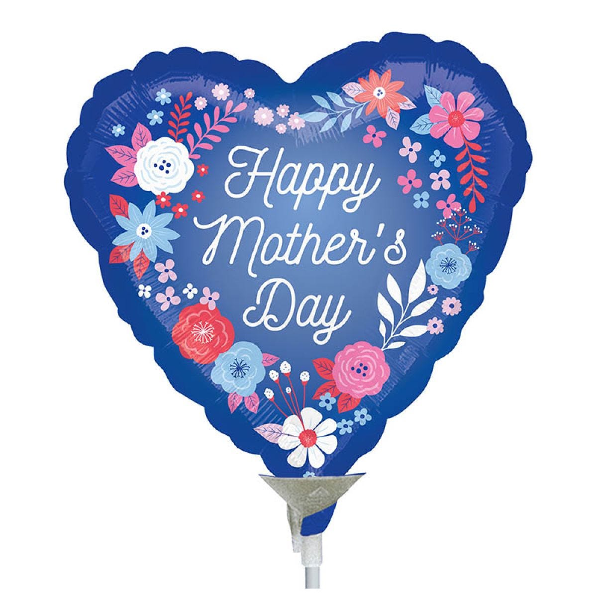 Blue Happy Mother&apos;s Day Floral Mini Air-fill (Uninflated)