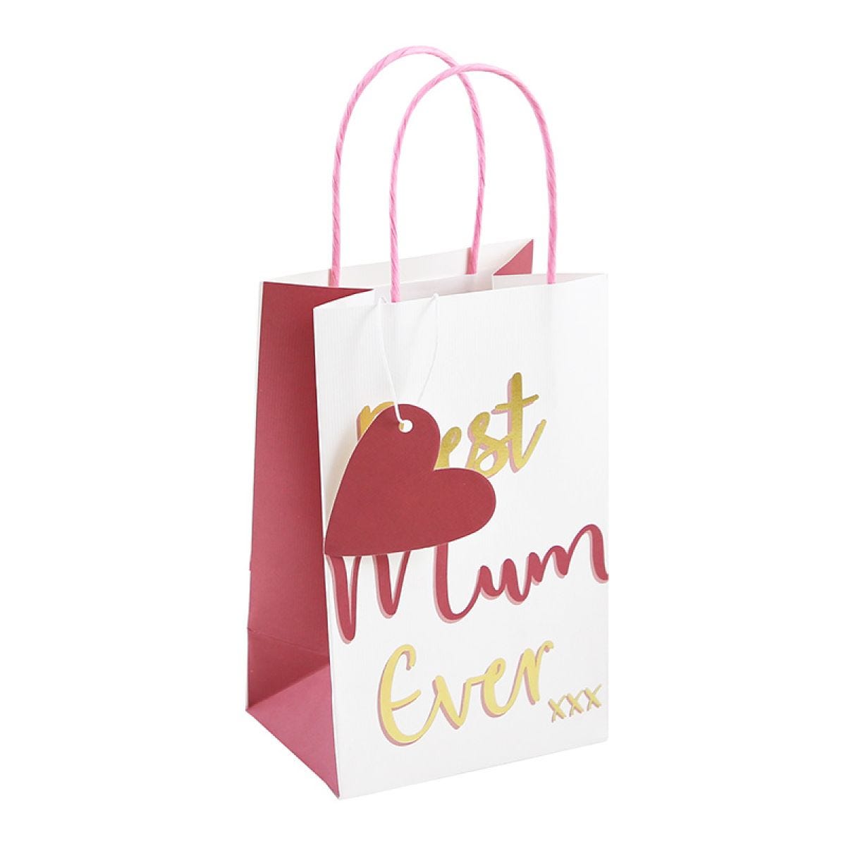 Best Mum Ever Extra Small Gift Bag - 20cm x 12.5cm