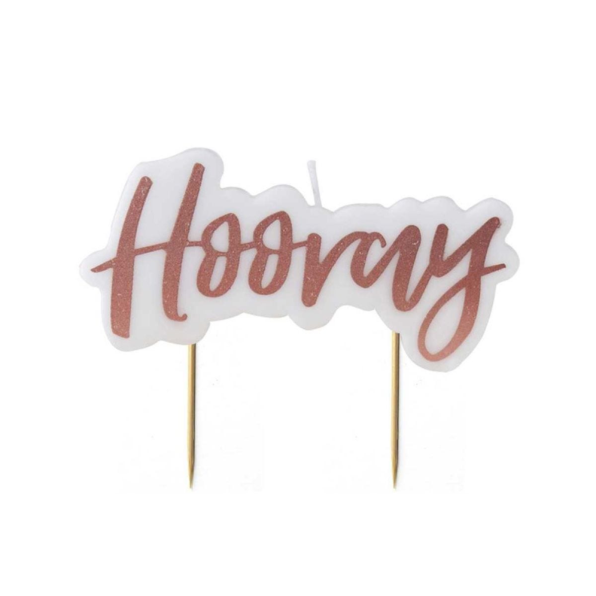 Pick & Mix Rose Gold &apos;Hooray&apos; Candle - 9.5cm