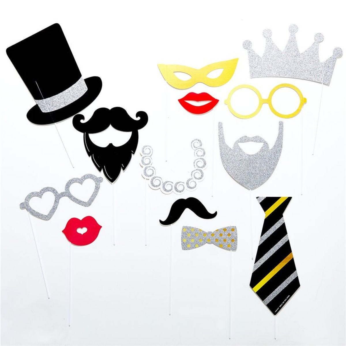 Fancy Party Photo Booth Props (13pk)