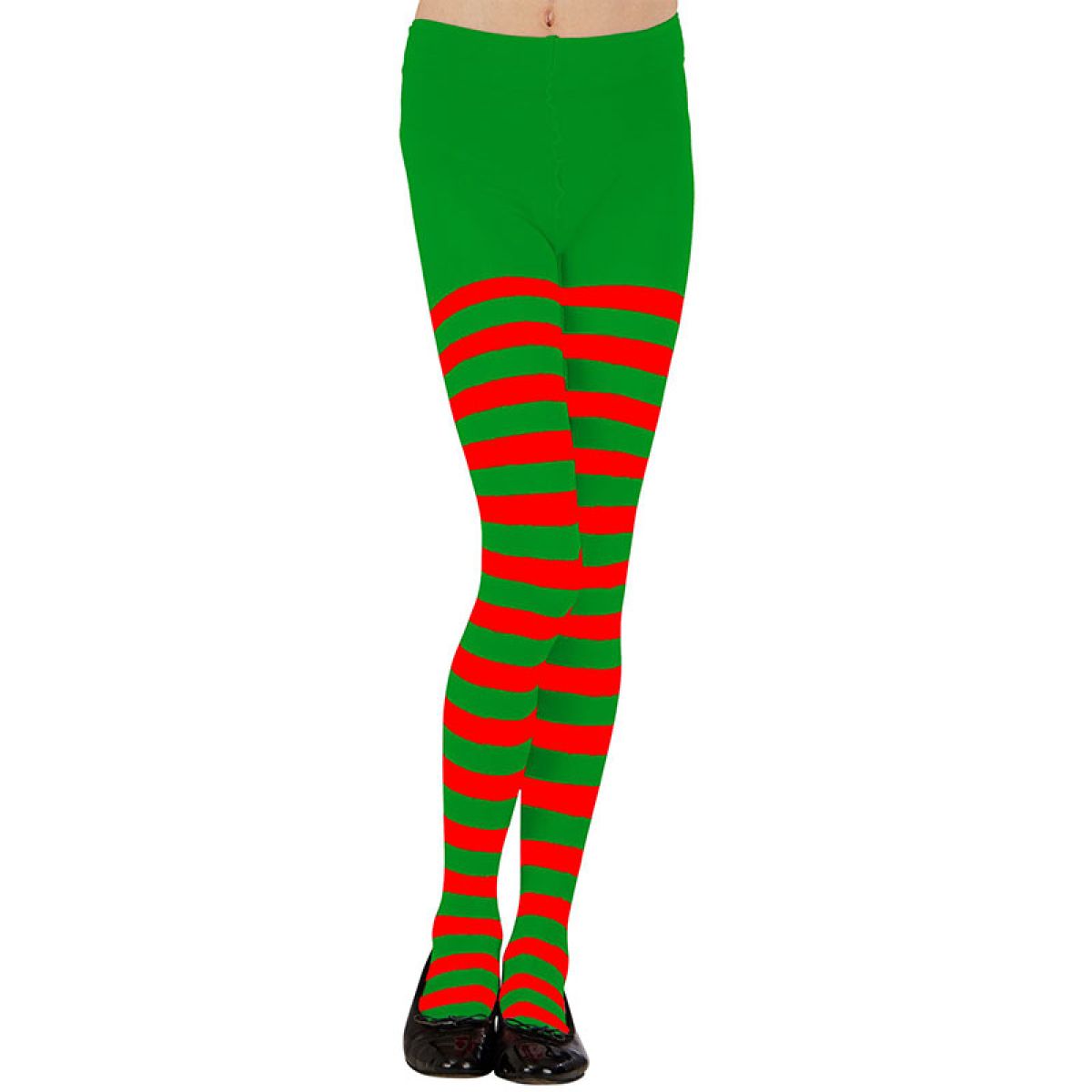 Green & Red Tights - 4-6 Years