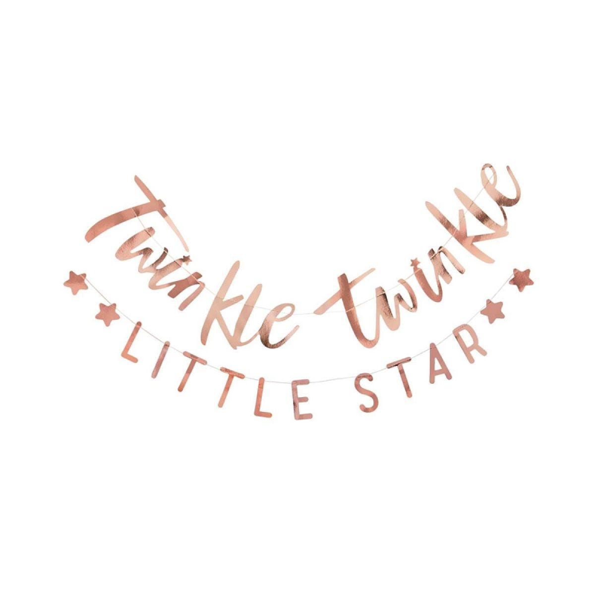 Twinkle Twinkle Rose Gold Paper Banner - 1.5m