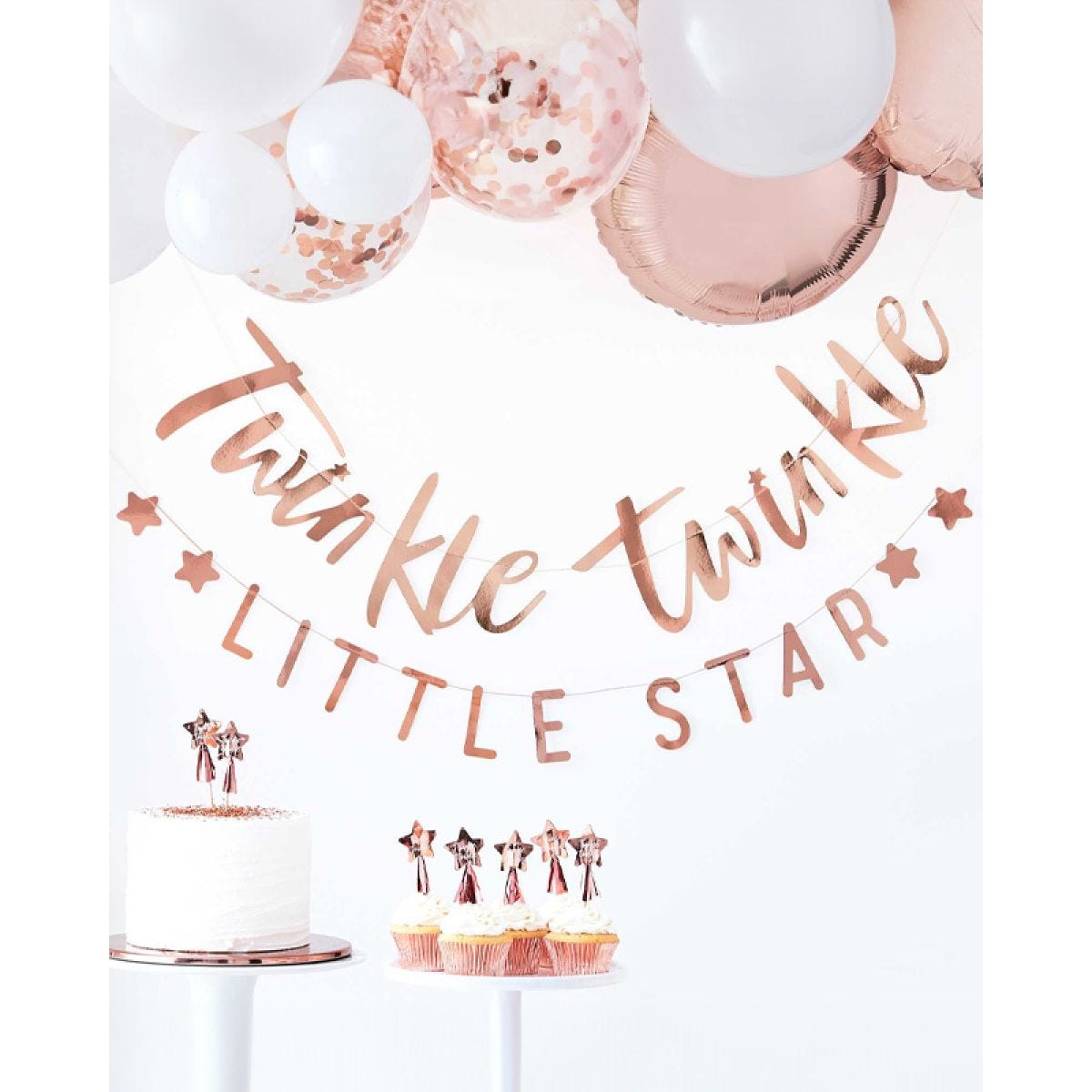 Twinkle Twinkle Rose Gold Paper Banner - 1.5m