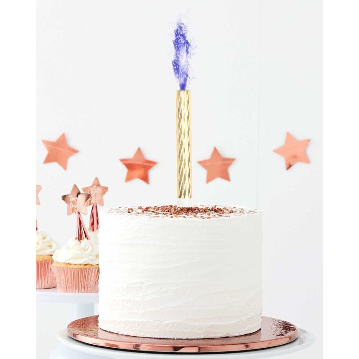Twinkle Twinkle Gender Reveal Blue Cake Fountains - 15cm