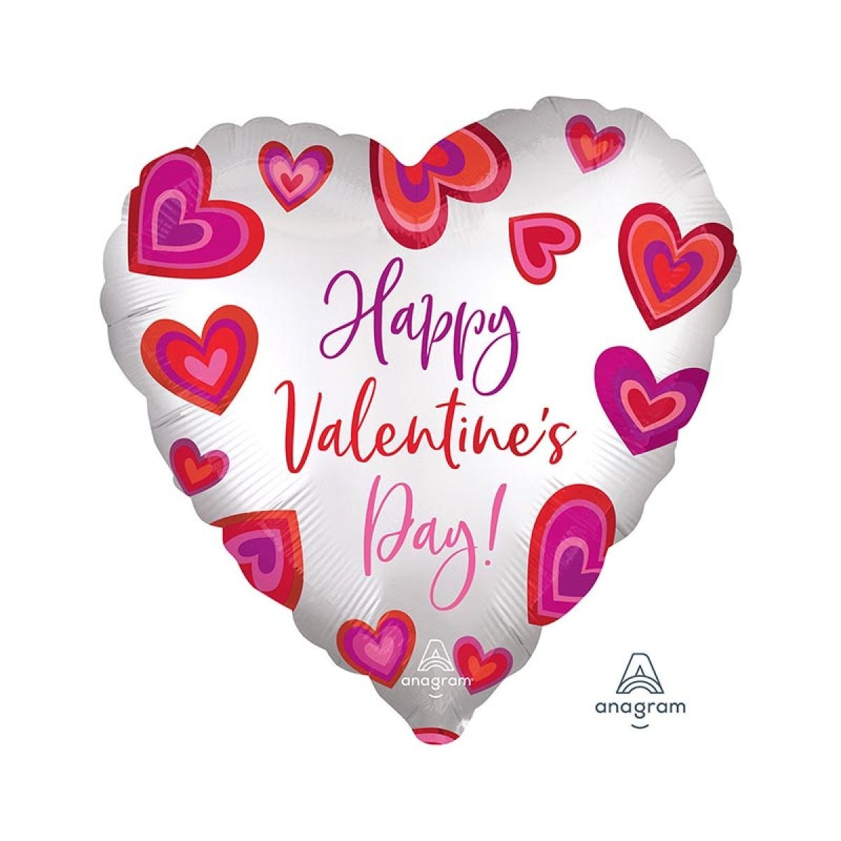 Happy Valentine&apos;s Day Floating Hearts Balloon - 18" Foil