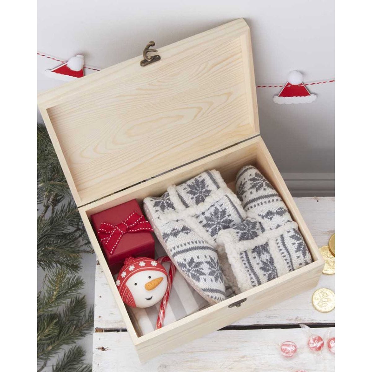 Wooden Christmas Eve Box - 28cm