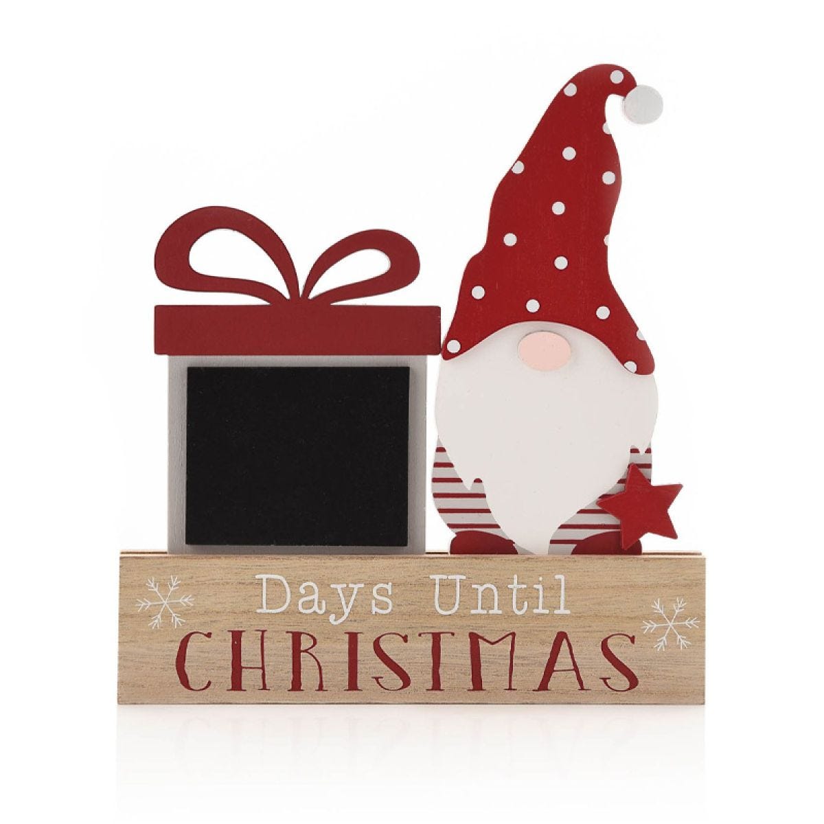 Wooden Santa Countdown Plaque - 22cm