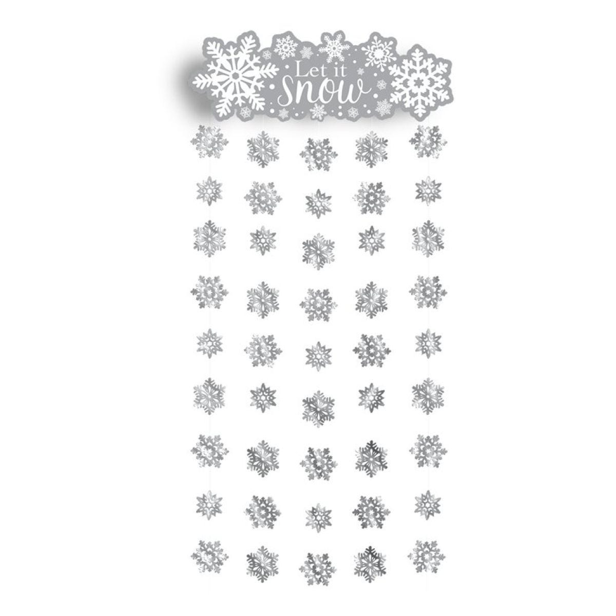 Let It Snow Door Curtain - 1.95m