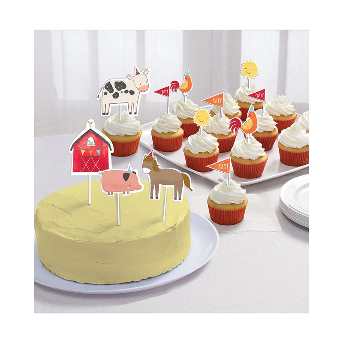 Barnyard Birthday Cake Toppers (12pk)