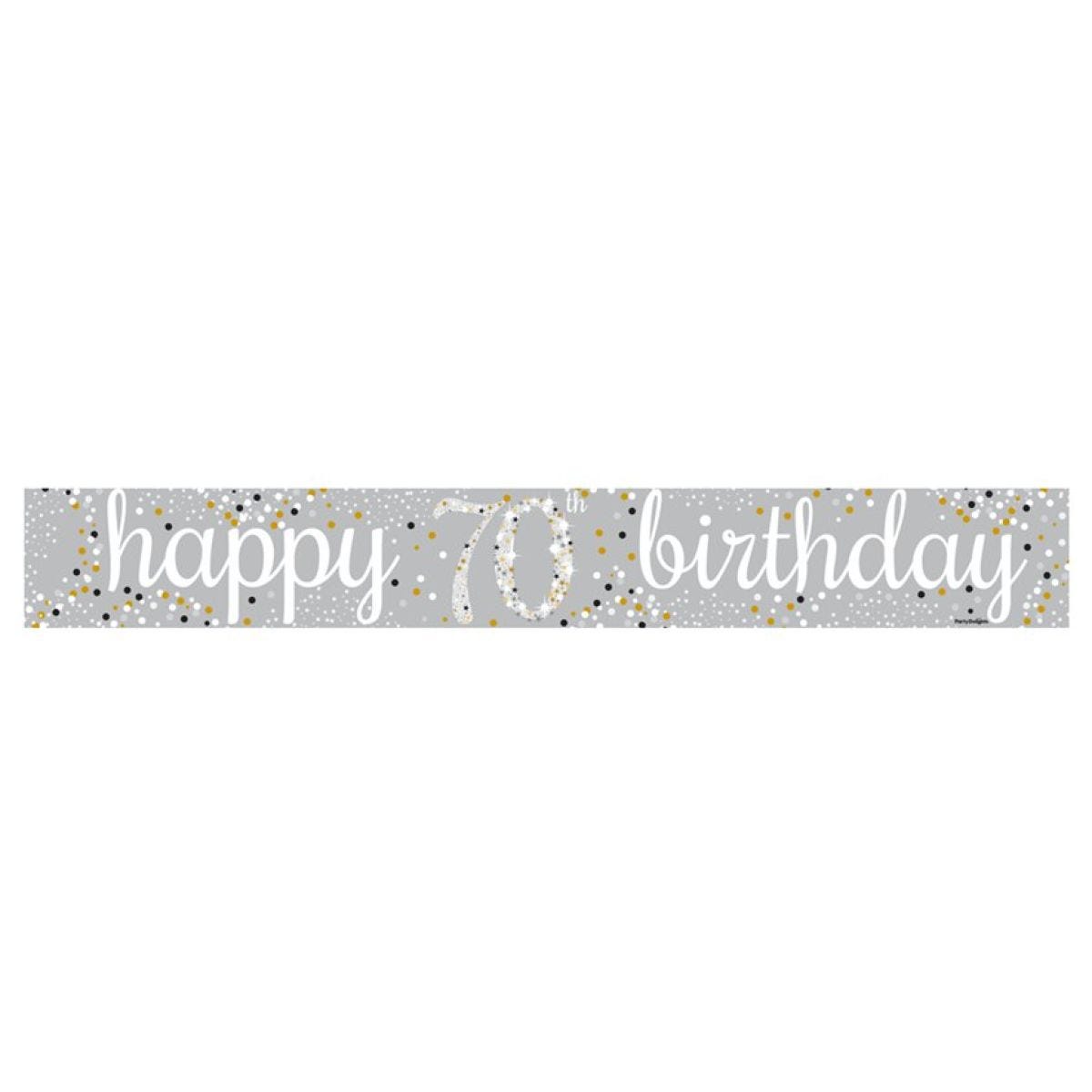 Happy 70th Birthday Celebration Paper Banners - 1m
