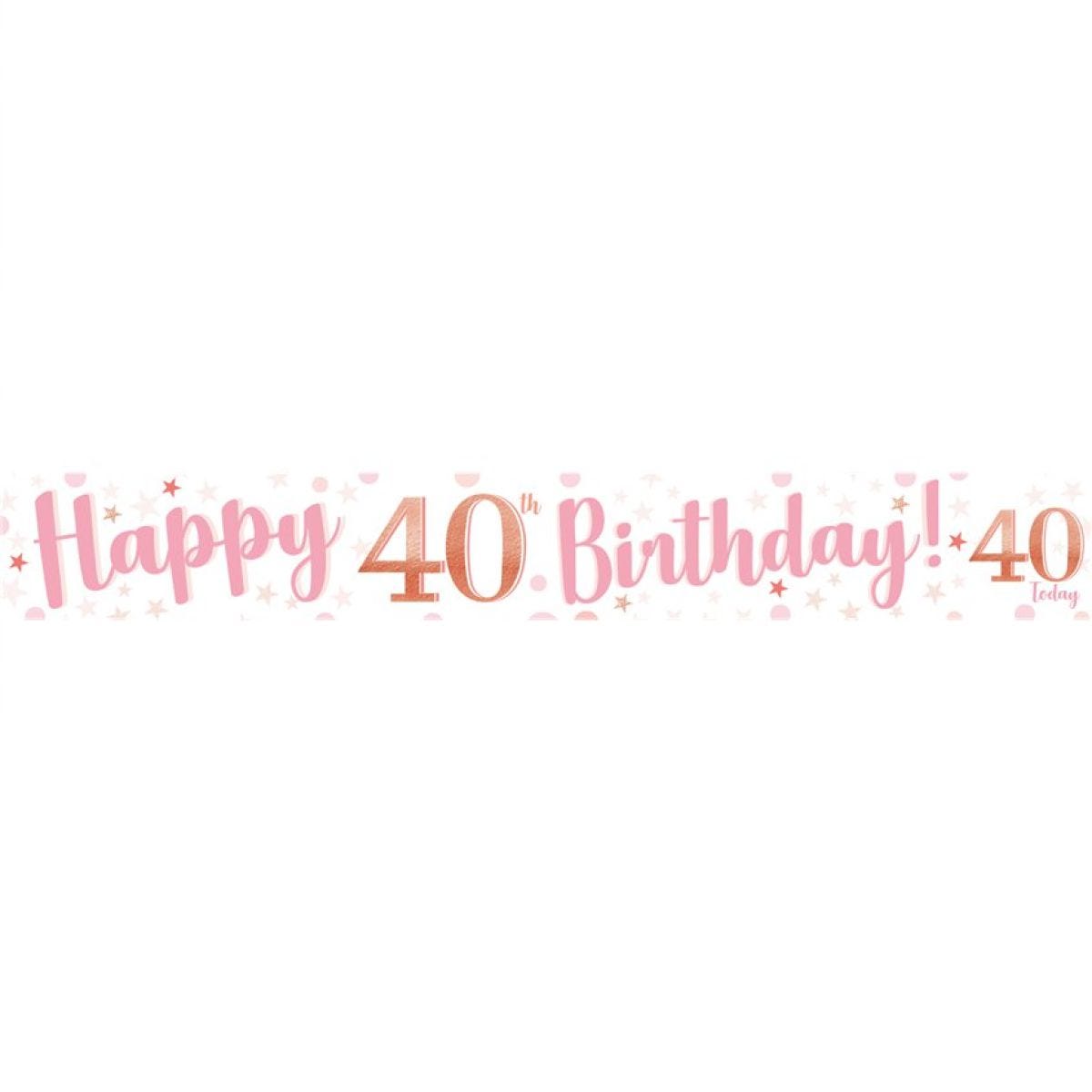 40th Birthday Glitz & Glamour Paper Banners