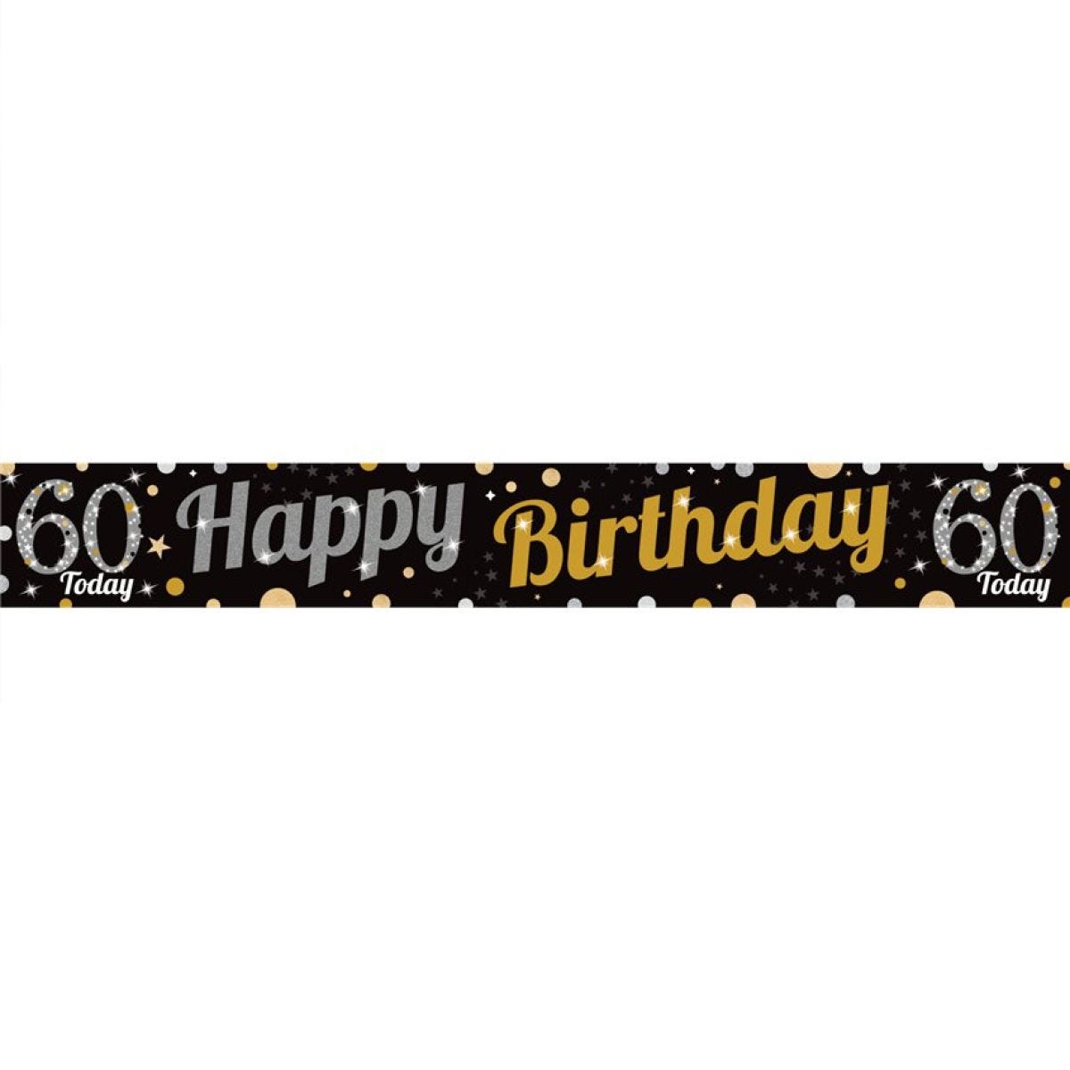 60th Birthday Paper Banners - 1m