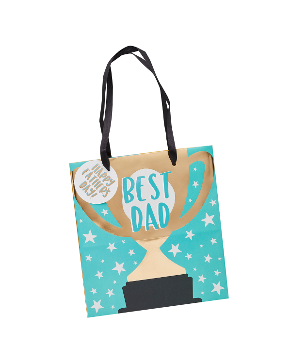 &#039;Best Dad&#039; Gift Bag - 20cm x 22cm