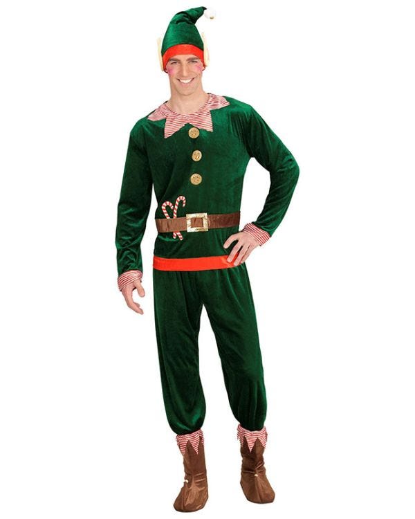 Santa&#039;s Little Helper Elf - Adult Costume