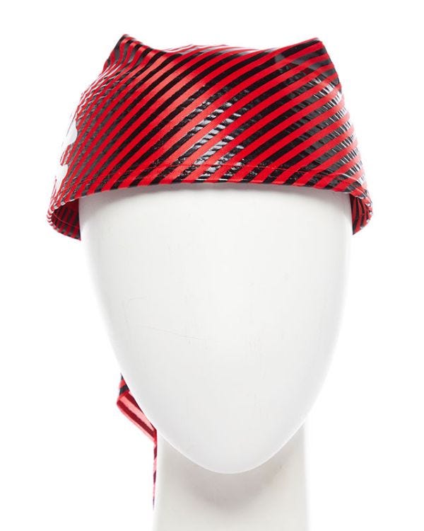 Red  &amp; Black Pirate Bandana Hat