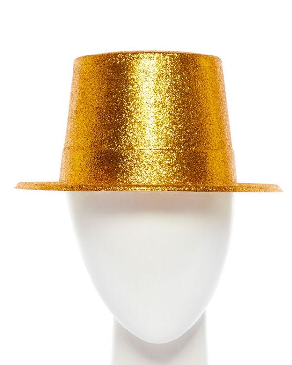 Gold Glitter Top Hat