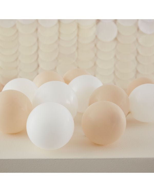 Sand, Beige &amp; White Balloons - 5&quot; Latex (40pk)