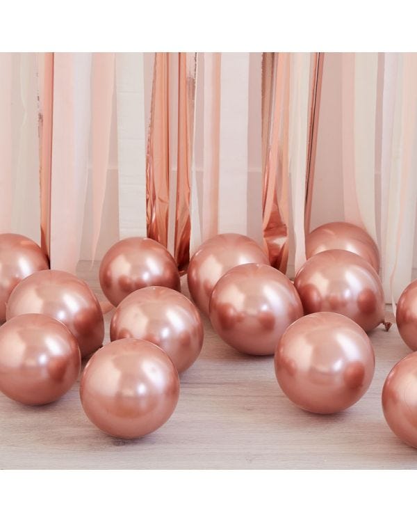 Rose Gold Chrome Balloons - 5&quot; Latex (40pk)